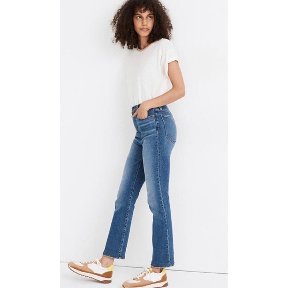 Madewell Women's Slim Demi Boot Raw Hem Jeans Size 24 High Rise